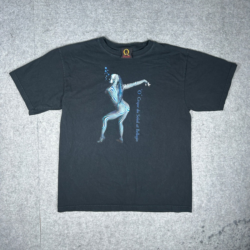 Cirque du Soleil T Shirt Men L Black O Bellagio Las Vegas Graphic Tee Vintage